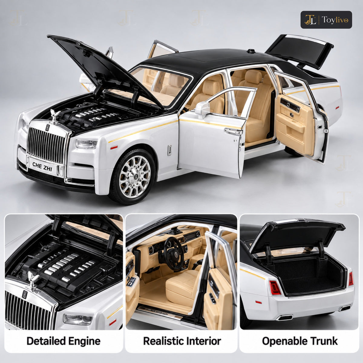 1:32 die-cast Rolls Royce luxury car – features