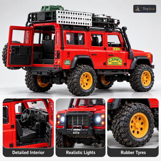 1:24 die-cast off-road expedition vehicle – red – Details and close-ups