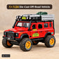 1:24 die-cast off-road expedition vehicle – red – Size / what is included