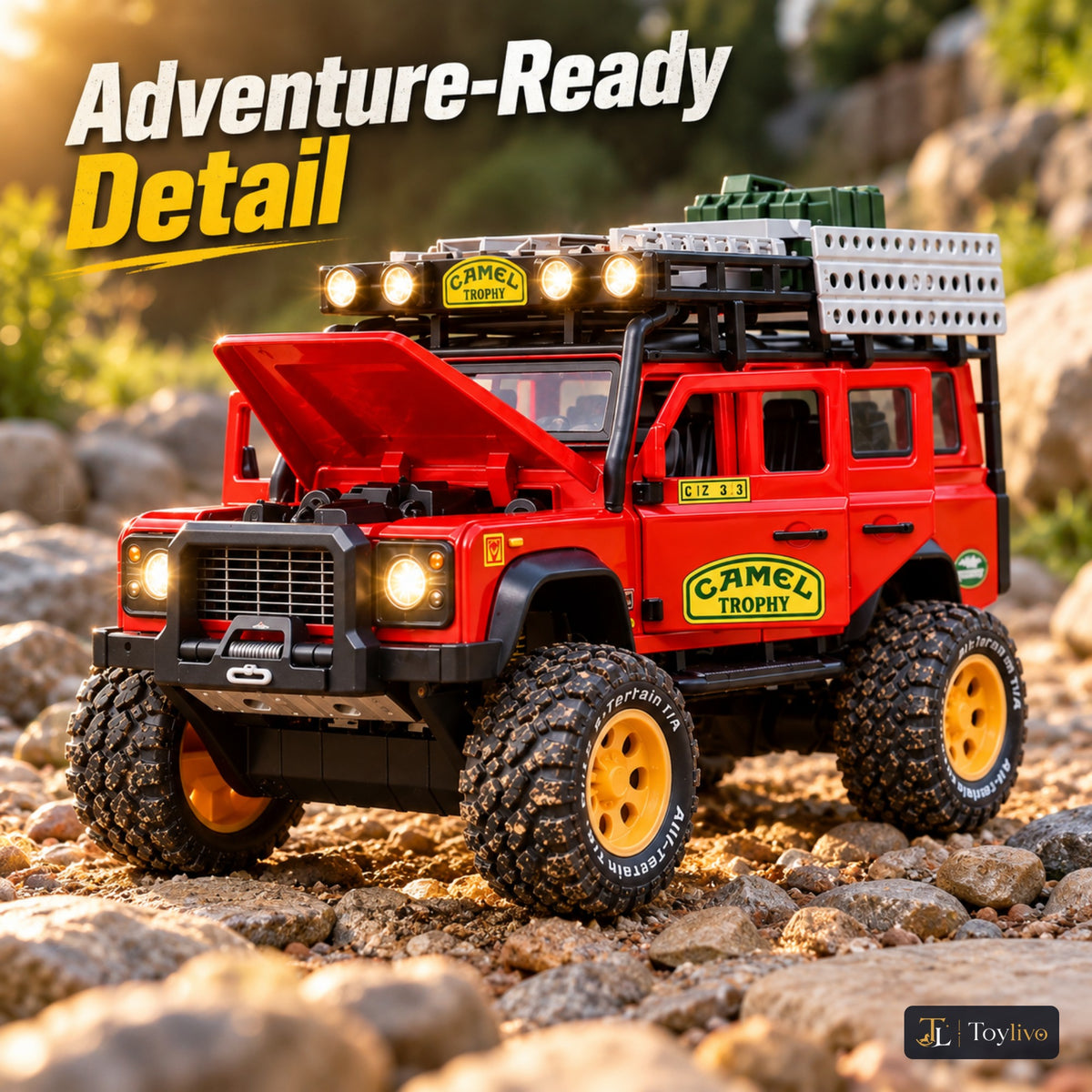 1:24 die-cast off-road expedition vehicle – red – Lifestyle