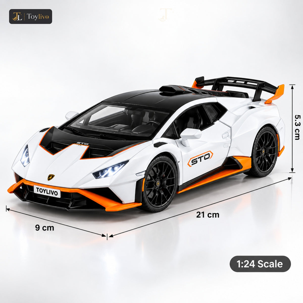1:24 Die-Cast Huracan Style Sports Car – features