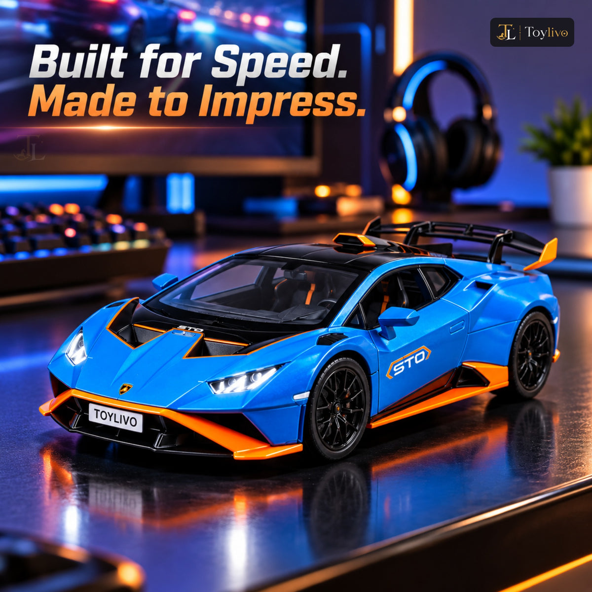 1:24 Die-Cast Huracan Style Sports Car – features