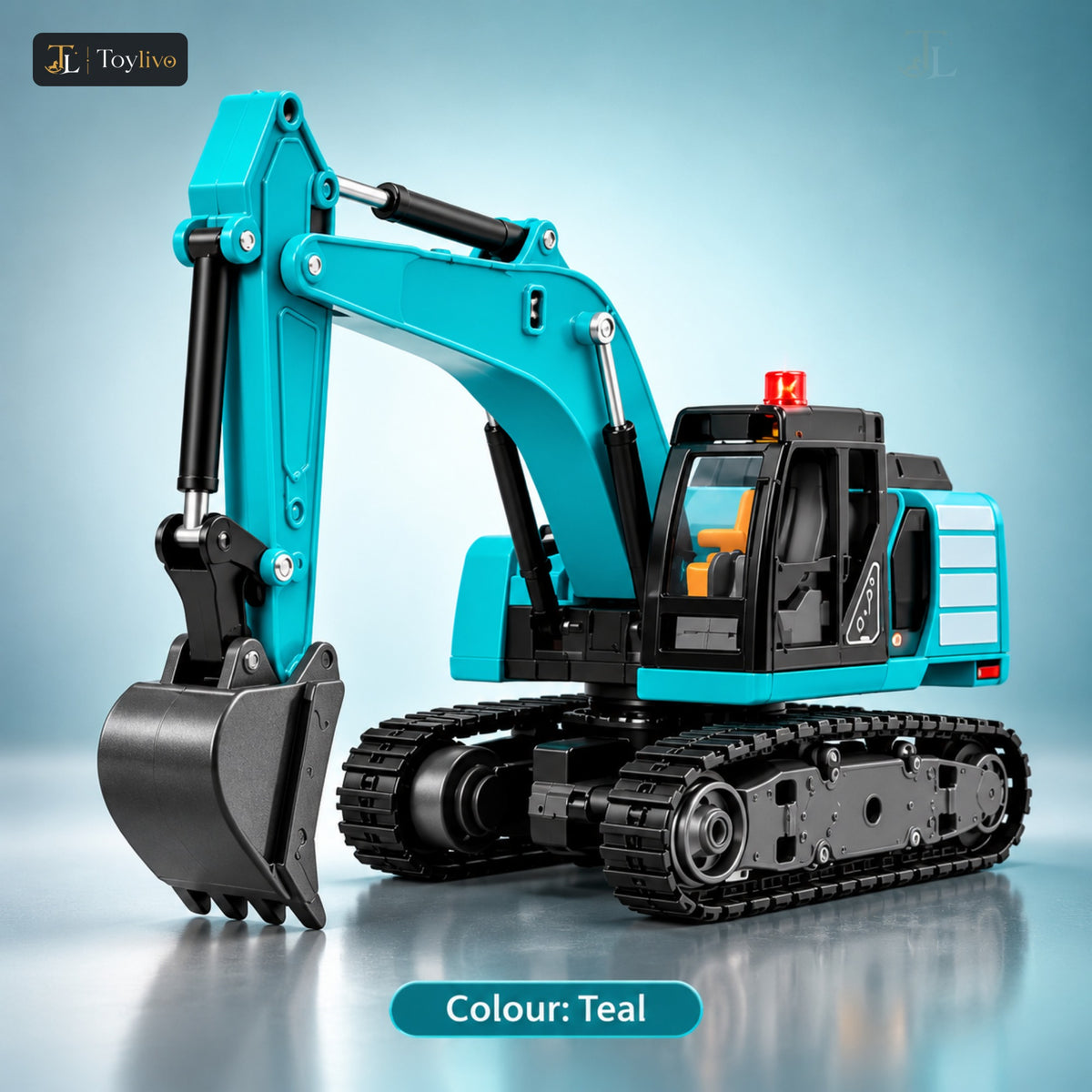 2.4GHz Remote Control Mini Excavator – teal