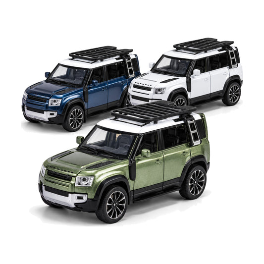 1:32 die-cast off-road SUV model – white, blue and green – Main image