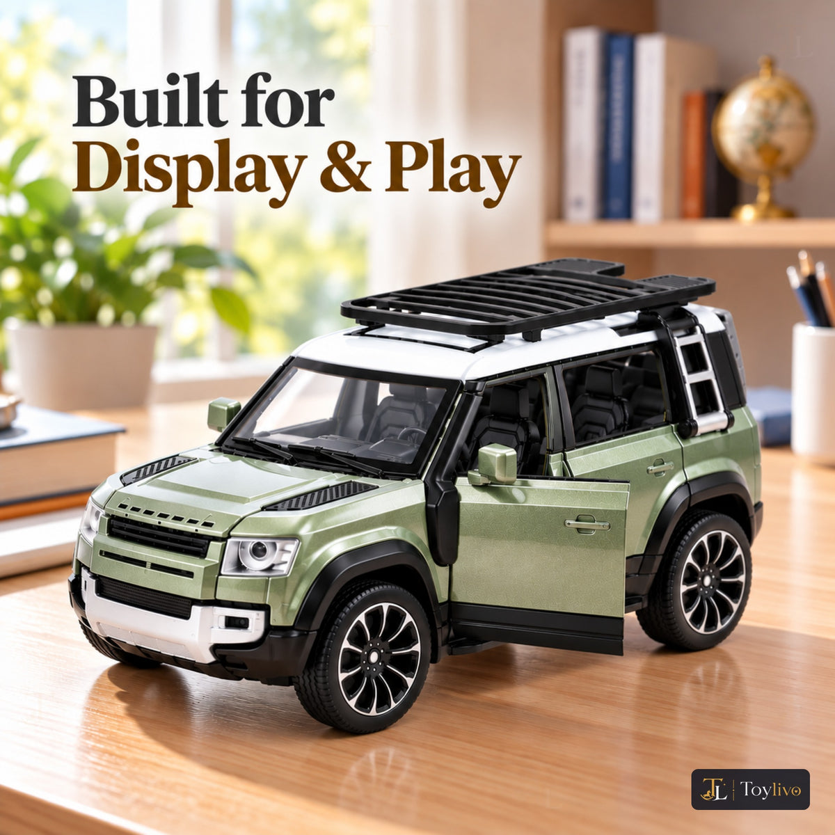 1:32 die-cast off-road SUV model – green – Lifestyle