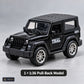 1:36 die-cast pull-back off-road model – black – Size / what is included