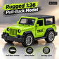 1:36 die-cast pull-back off-road model – green – Benefits