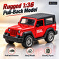 1:36 die-cast pull-back off-road model – red – Benefits