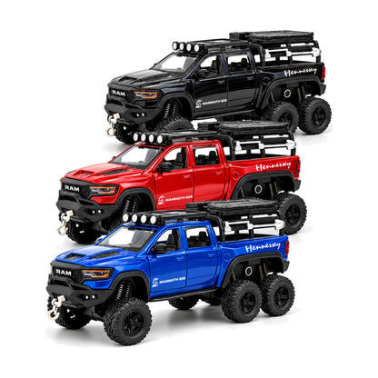 1:32 die-cast 6x6 off-road pickup truck model – all colours