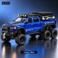 1:32 die-cast 6x6 off-road pickup truck model – blue