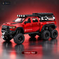 1:32 die-cast 6x6 off-road pickup truck model – red