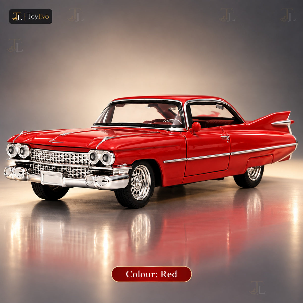1:32 die-cast Cadillac classic car model – red