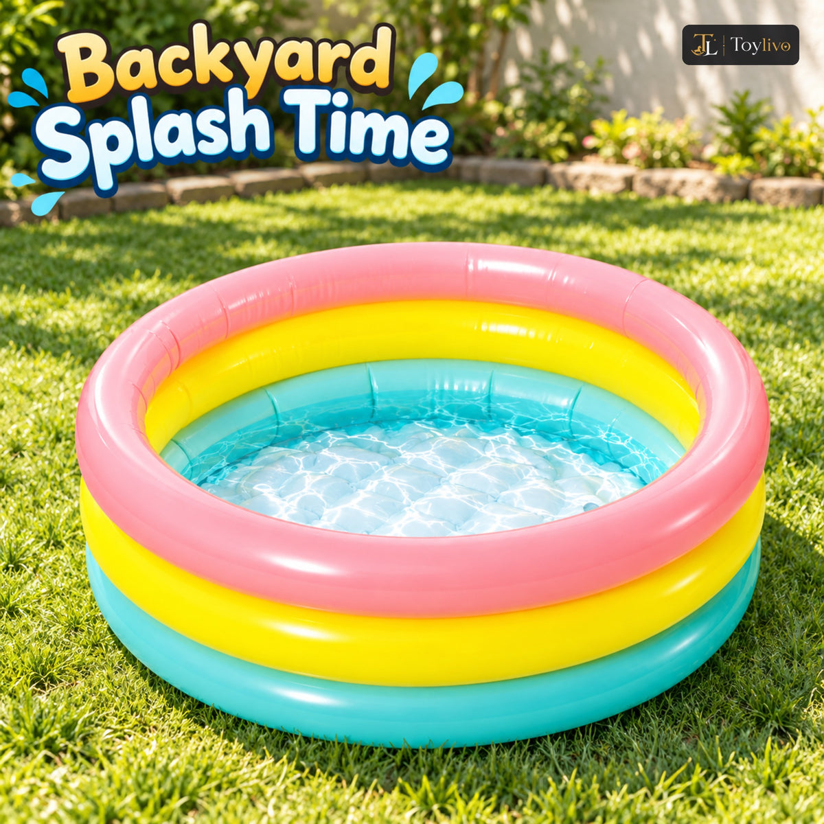 Intex Sunset Glow 3-Ring Baby Pool (Small) – features