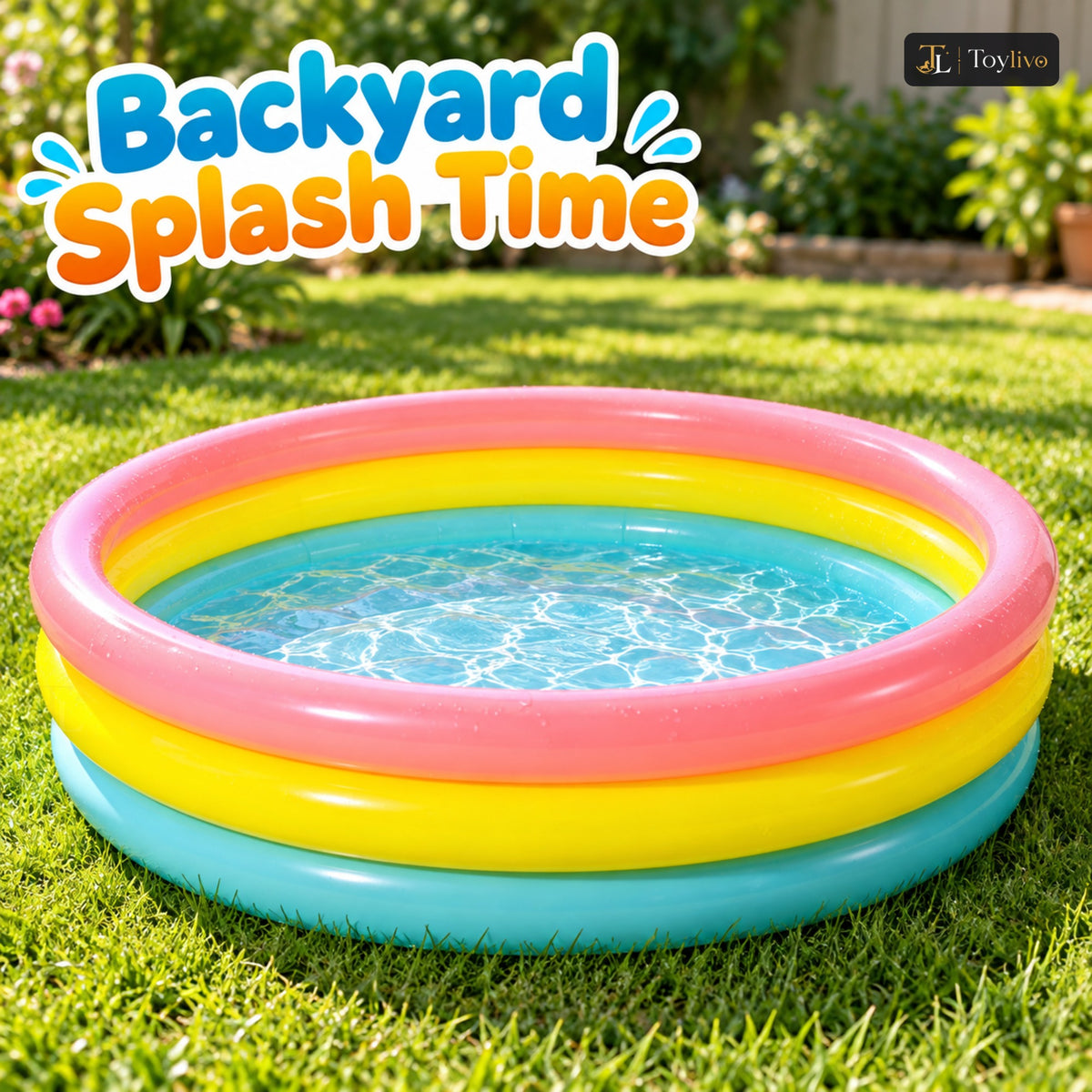 Intex Sunset Glow 3-Ring Baby Pool (Large) – features