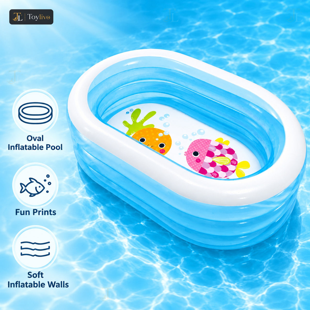 Intex Oval Whale Fun Pool – features