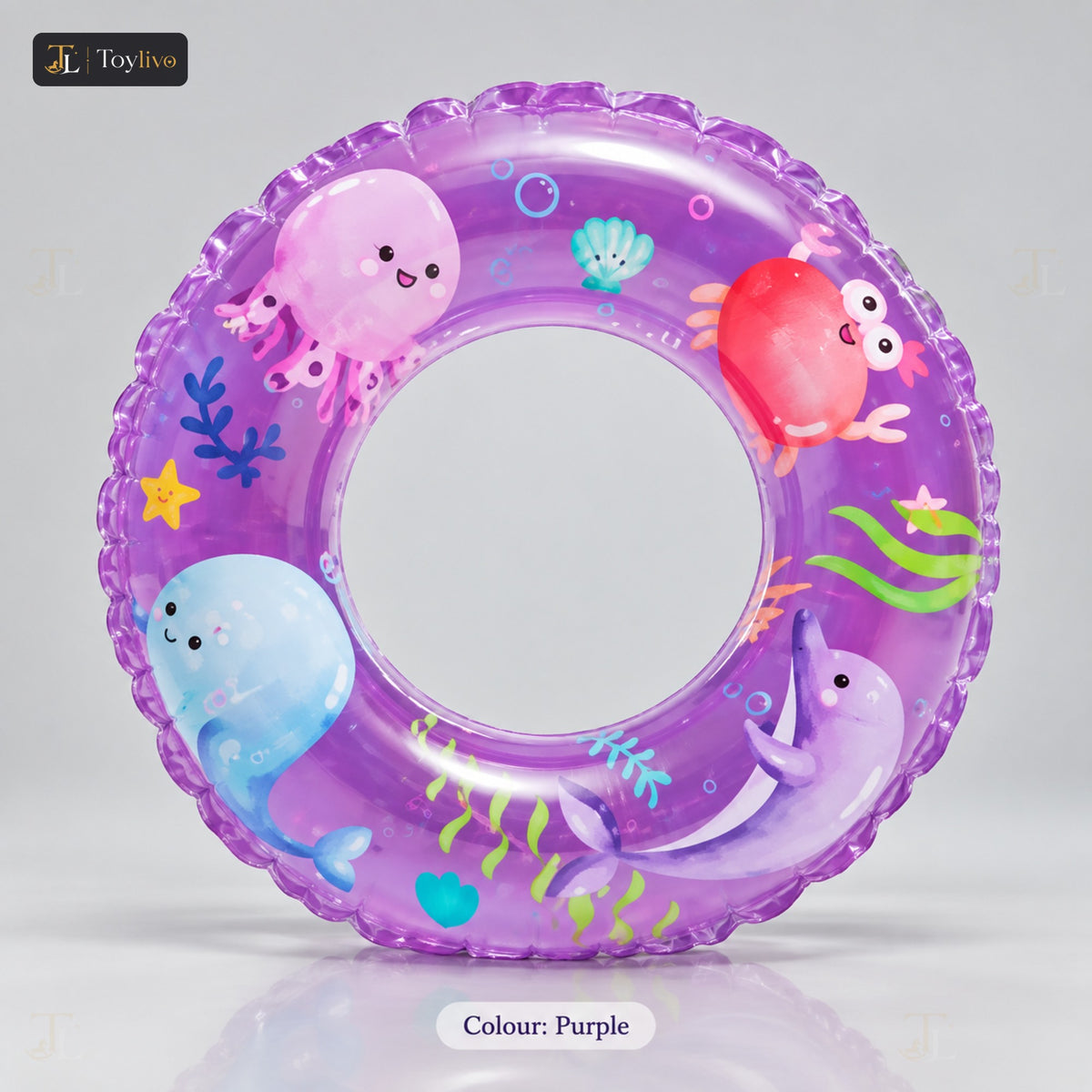 Intex Transparent Printed Swim Ring – purple