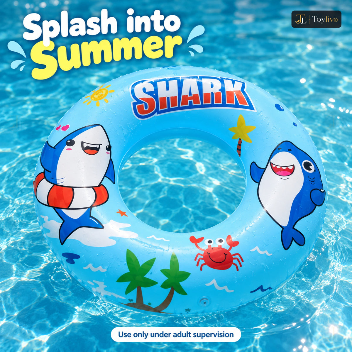 Printed Swimming Ring for Kids (70 cm) – features