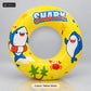 Printed Swimming Ring for Kids (70 cm) – yellow shark