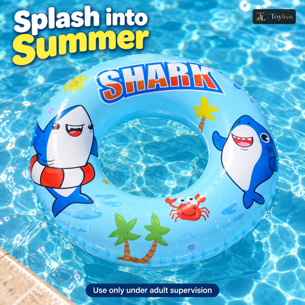 Printed Swimming Ring for Kids (80 cm) – features
