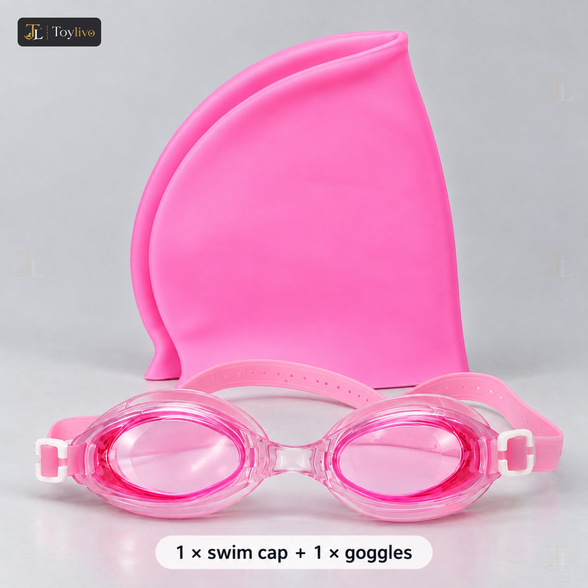 Silicone Swim Cap & Goggles Set – features