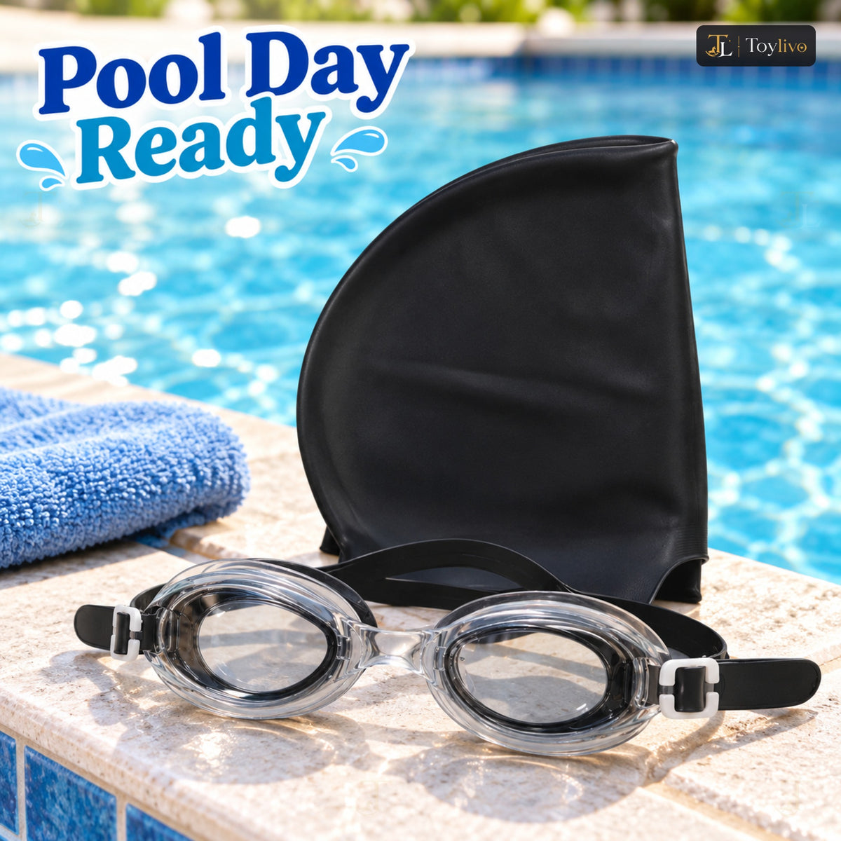 Silicone Swim Cap & Goggles Set – features