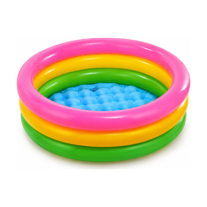3-Ring Inflatable Baby Pool (90 cm) – all colours