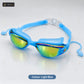 Mirror Coated Swimming Goggles – light blue