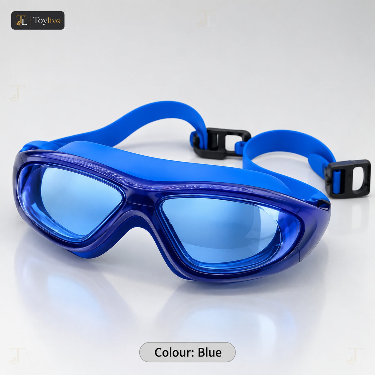 Adult Swimming Goggles with Hard Case – blue