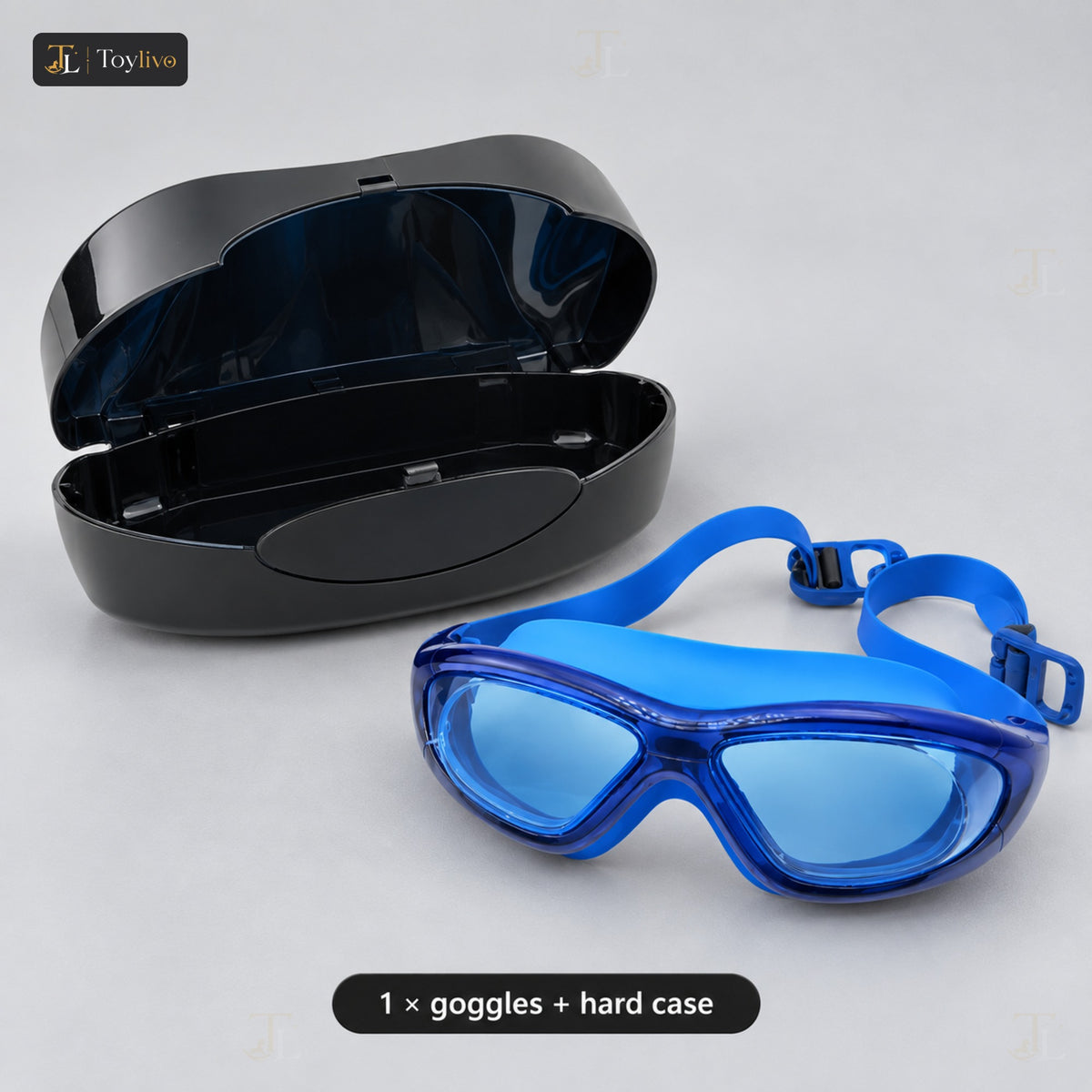 Adult Swimming Goggles with Hard Case – features
