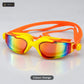 Mirror Coated Swimming Goggles with Hard Case – orange
