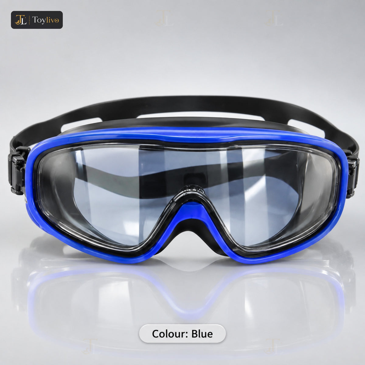 Anti-Fog UV Swimming Goggles with Wide View – blue