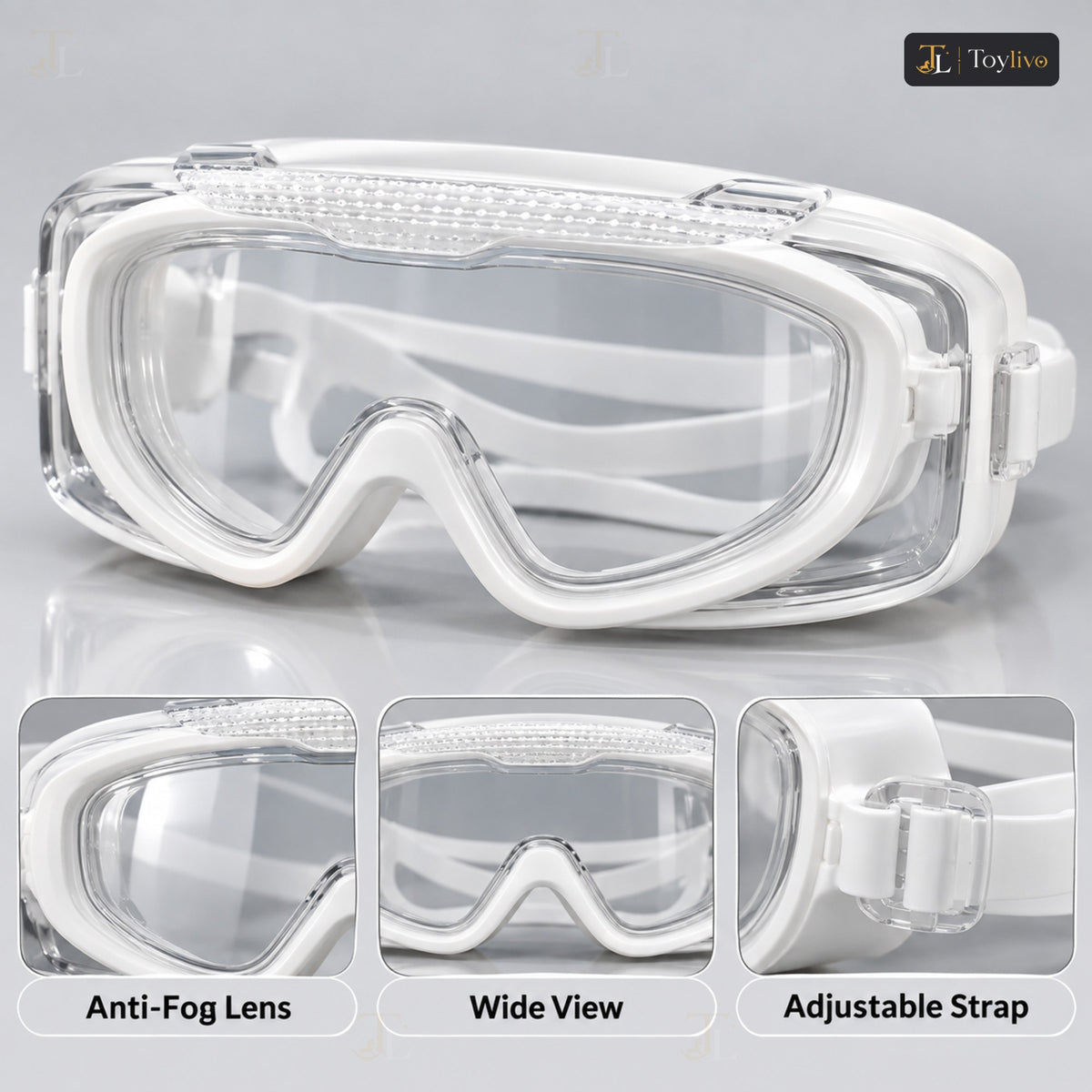 Anti-Fog UV Swimming Goggles with Wide View – features