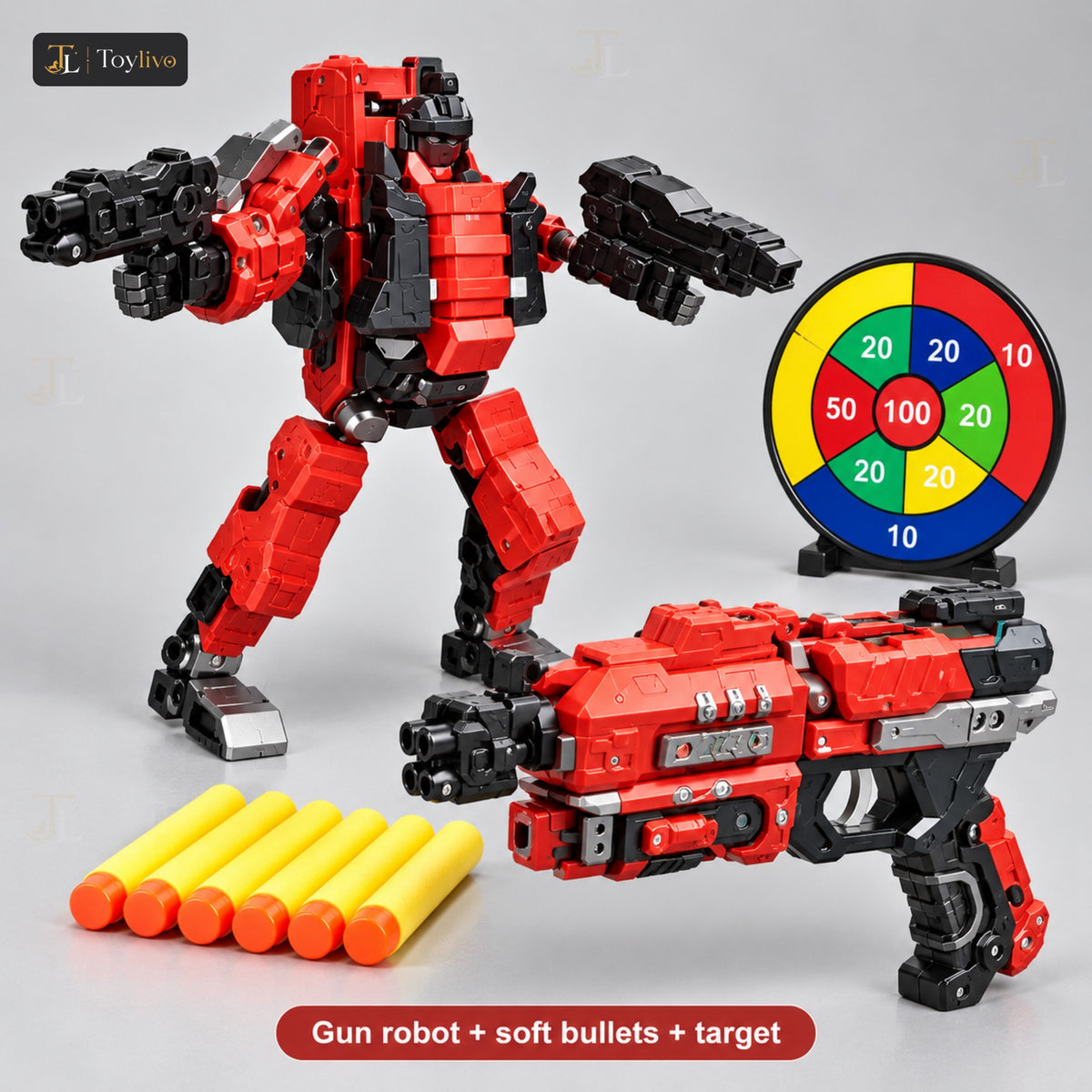 Gun Robot Transforming Shooting Toy – features