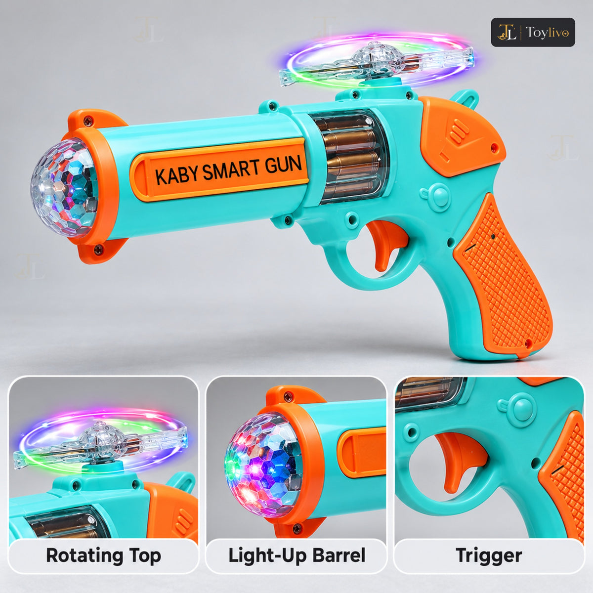 Smart Toy Gun with Lights & Music – features