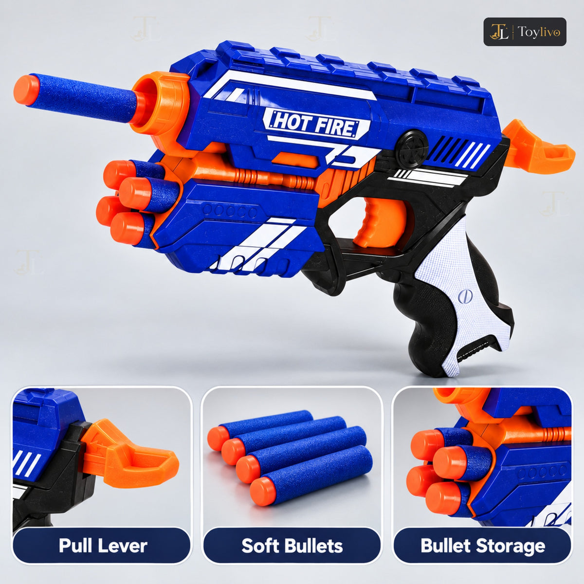 Air Blaze Storm Manual Soft Bullet Gun – features