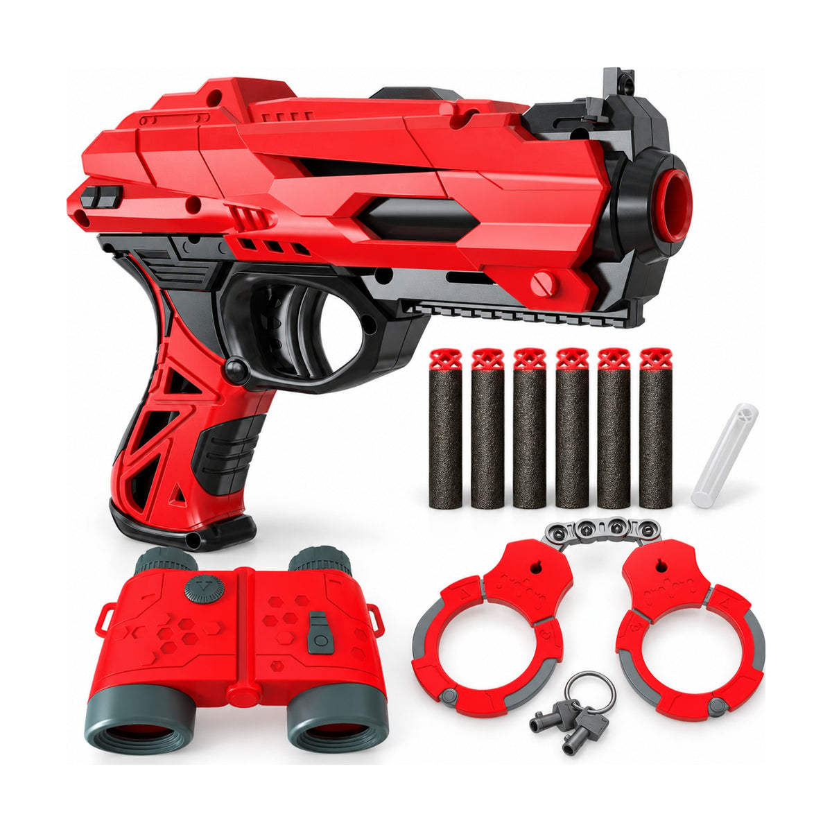 Police Toy Gun Set with Handcuffs & Binoculars – all colours
