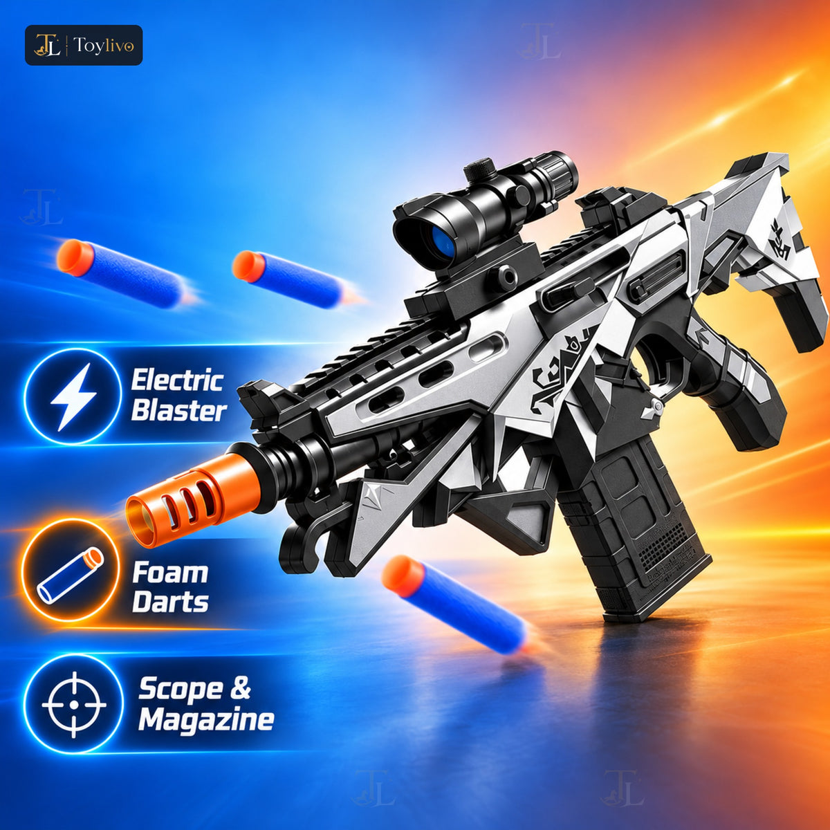 Electric Soft Bullet Gun with Scope (70 cm) – features