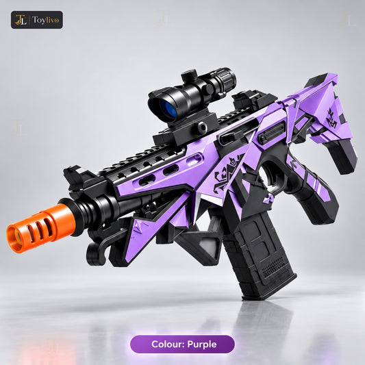 Electric Soft Bullet Gun with Scope (70 cm) – purple