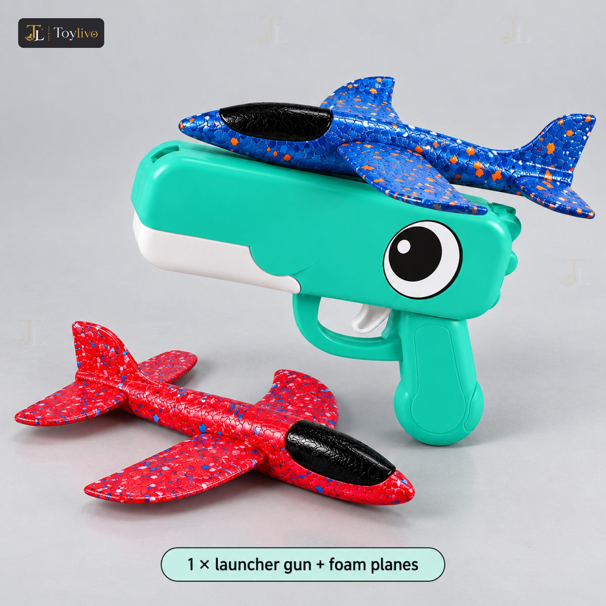 Cute Dinosaur Launcher Gun with Foam Planes – features