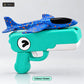 Cute Dinosaur Launcher Gun with Foam Planes – green