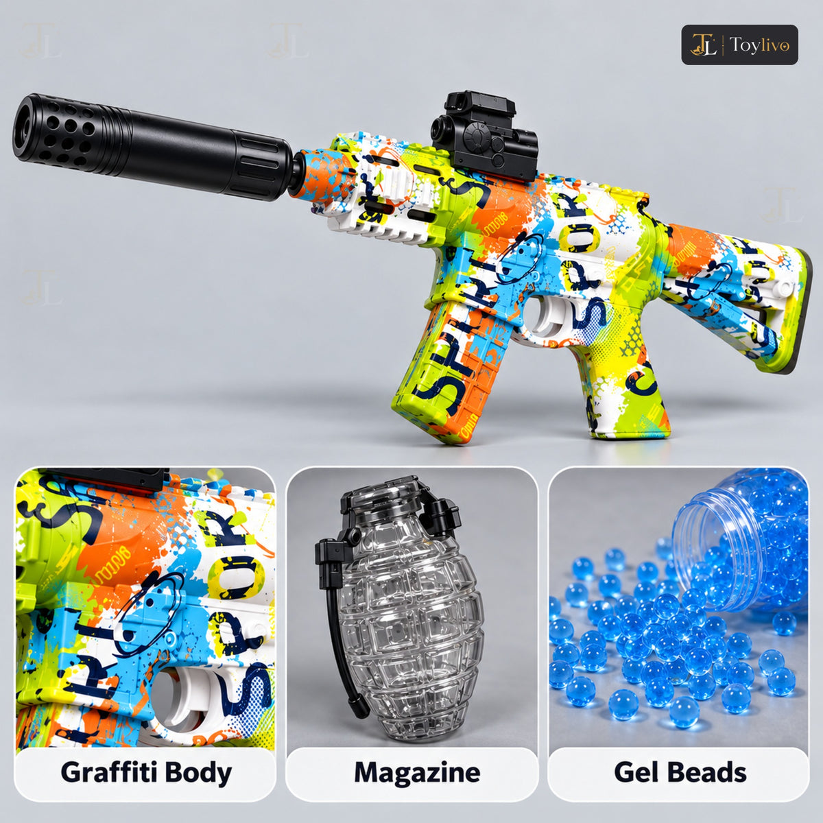 Assault Rifle Gel Blaster Toy Gun – features