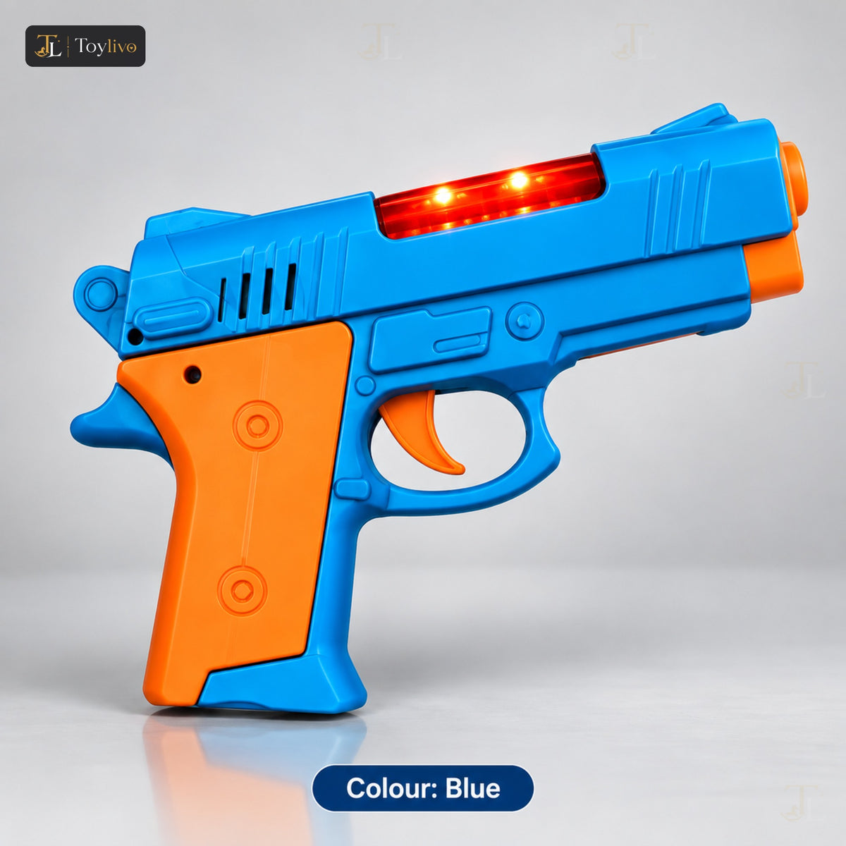 Toy Pistol Gun with Light & Sound – blue