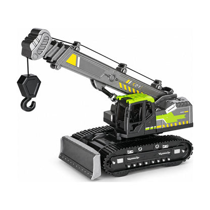 Friction Powered Crawler Crane Toy – grey green