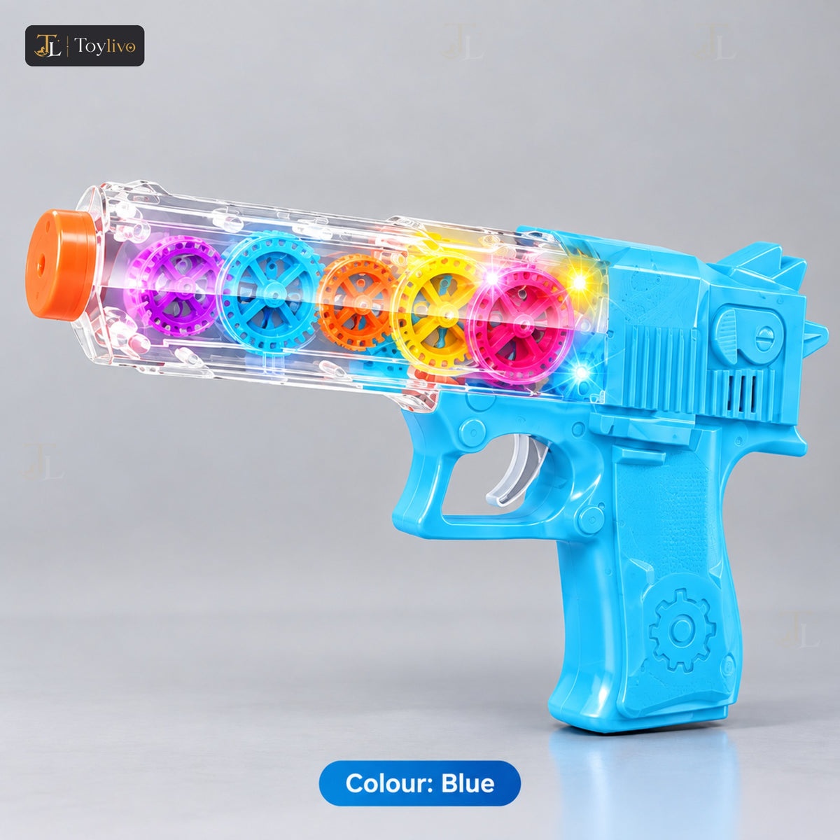 Electric Gear Light Pistol Toy Gun – blue