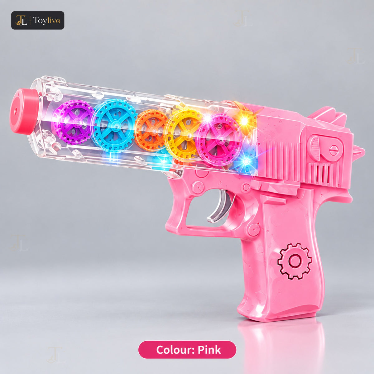 Electric Gear Light Pistol Toy Gun – pink