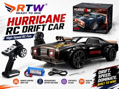 Hurricane RC Drift Car with Smoke Spray