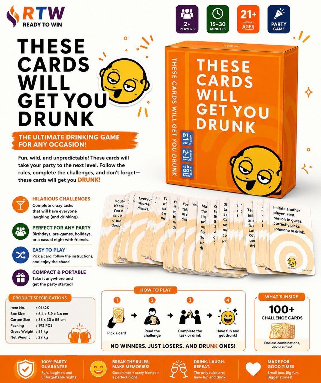 These Cards Will Get You Drunk - Party Card Game (21+)