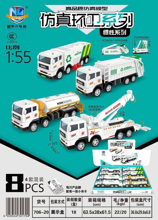 1:55 City Sanitation Truck Model