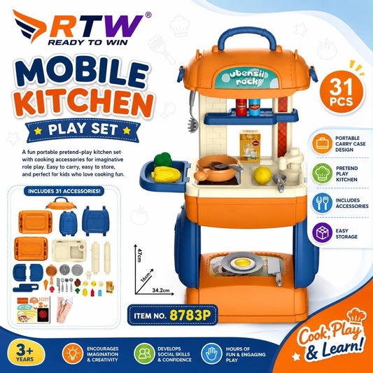 Mobile Kitchen Play Set (31 Pcs)