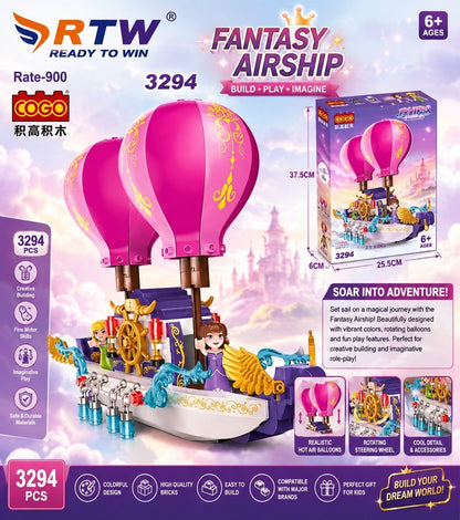Fantasy Airship Building Block Set (3294 Pcs)